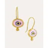 Ottoman Hands Alara Evil Eye Drop Earrings In Gold