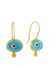 Ottoman Hands Alara Evil Eye Drop Earrings In Gold