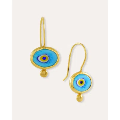 Ottoman Hands Alara Evil Eye Drop Earrings In Multi