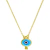 Ottoman Hands Alara Evil Eye Pendant Necklace In Blue