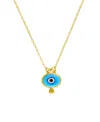 Ottoman Hands Alara Evil Eye Pendant Necklace In Blue