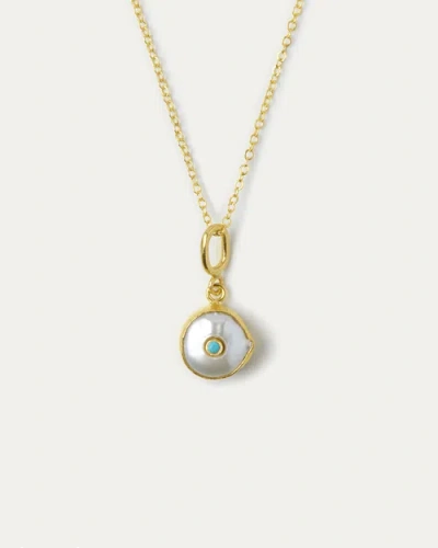 Ottoman Hands Amalfi Pearl Pendant Necklace In Gold