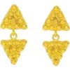 Ottoman Hands Azar Triangle Drop Earrings In Gold