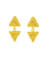 Ottoman Hands Azar Triangle Drop Earrings In Gold