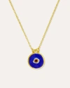 Ottoman Hands Azra Evil Eye Pendant Necklace In Gold