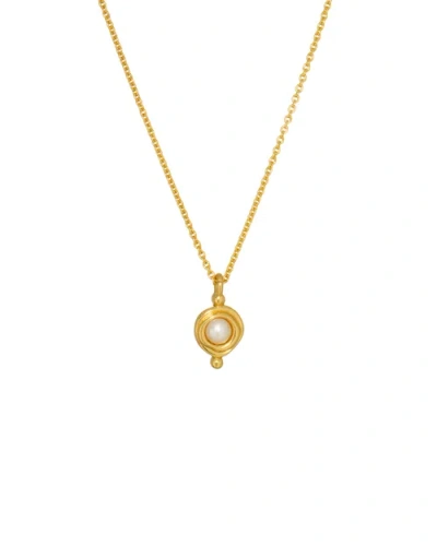 Ottoman Hands Birthstone Pendant Necklace In Gold