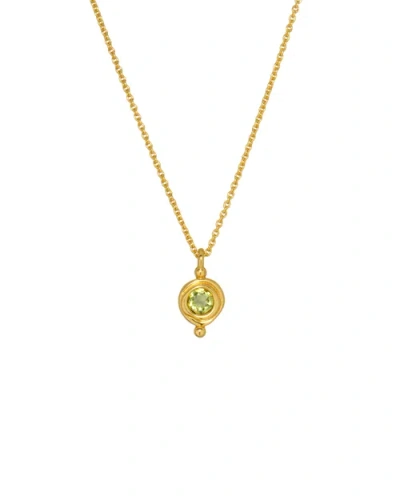Ottoman Hands Birthstone Pendant Necklace In Gold