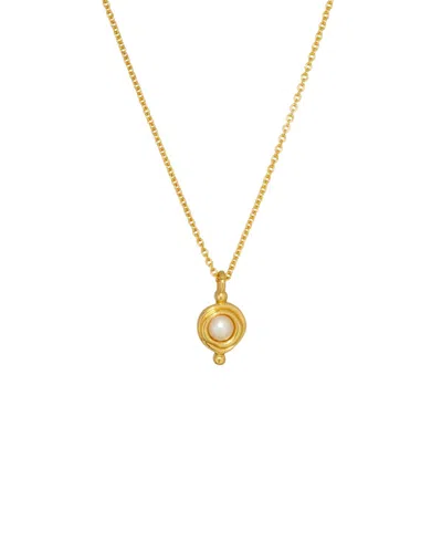 Ottoman Hands Birthstone Pendant Necklace In Green