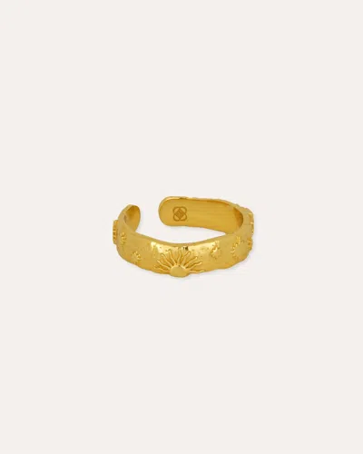 Ottoman Hands Celestial Band Ring In Gold