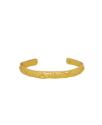 Ottoman Hands Celestial Cuff Bracelet In Gold