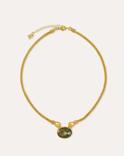 Ottoman Hands Daphne Labradorite Chain Necklace In Gold