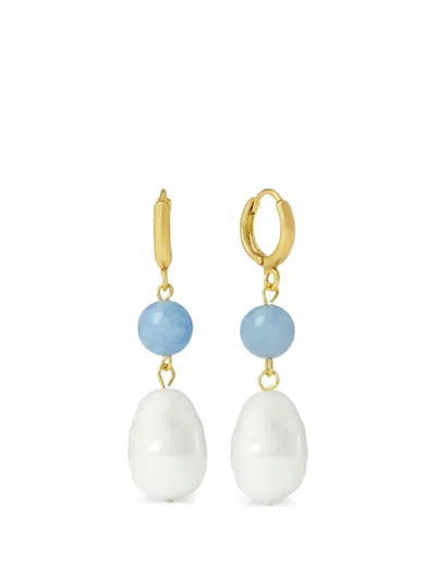 Ottoman Hands Dawn Chalcedony Earrings In Multi