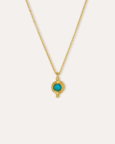Ottoman Hands December Birthstone Pendant Necklace In Gold