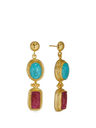 Ottoman Hands Drop Earrings In Multi
