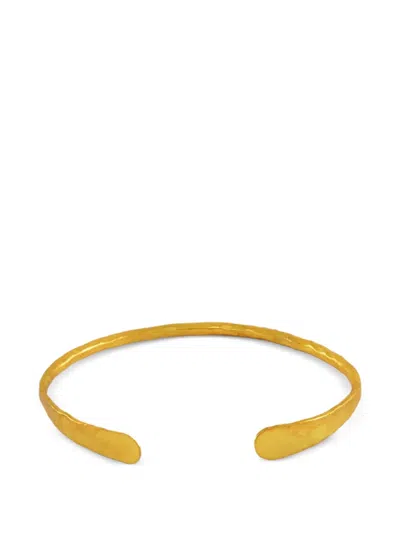 Ottoman Hands Ekavi Hammered Cuff Bracelet In Gold