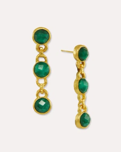 Ottoman Hands Ela Drop Earrings In Green