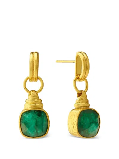 Ottoman Hands Eleanor Emerald Drop Earrings In Gold