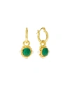 Ottoman Hands Esther Pearl Drop Hoop Earrings In Gold