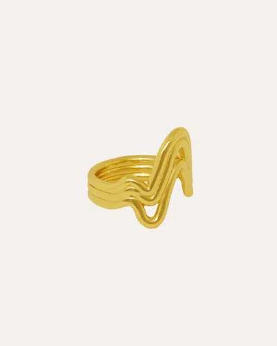 Ottoman Hands Gallia Wave Gold Stacking Ring