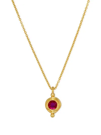 Ottoman Hands Hydra Labradorite Pendant Necklace In Gold