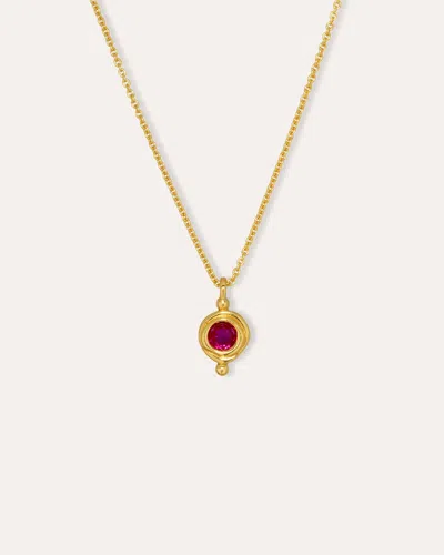 Ottoman Hands July Birthstone Pendant Necklace In Multi