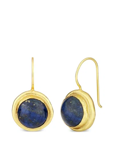 Ottoman Hands Lapis Noa Drop Earrings In Gold