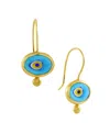 Ottoman Hands Alara Evil Eye Drop Earrings In Blue