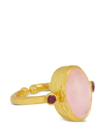 Ottoman Hands Lucia Rose Quartz Ring In Multi