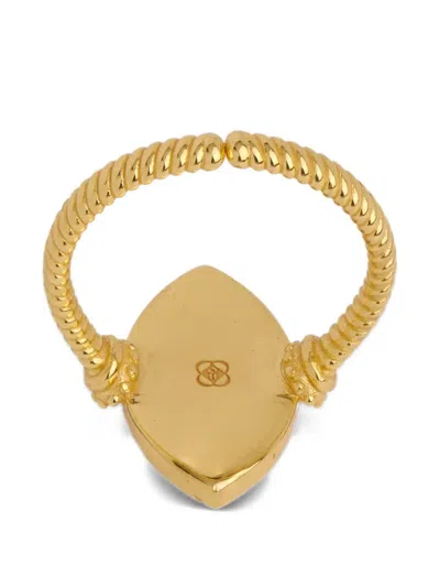 Ottoman Hands Marquise Labradorite Rings In Gold