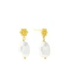 Ottoman Hands Mavis Drop Stud Earrings In Gold