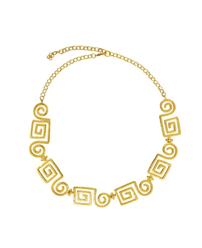 Ottoman Hands Megara Geometric Spiral Necklace In Gold