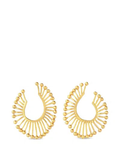 Ottoman Hands Milena Ohrringe Mit Perlenborte In Gold