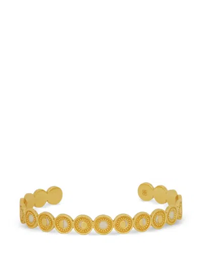 Ottoman Hands Moon Phase Cuff Bracelet In Orange