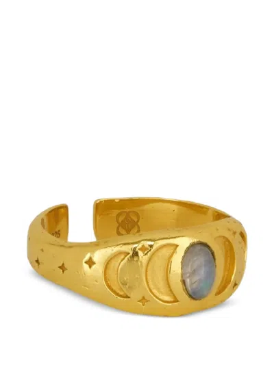 Ottoman Hands Ringe Mit Moonstone-gravur In Gold