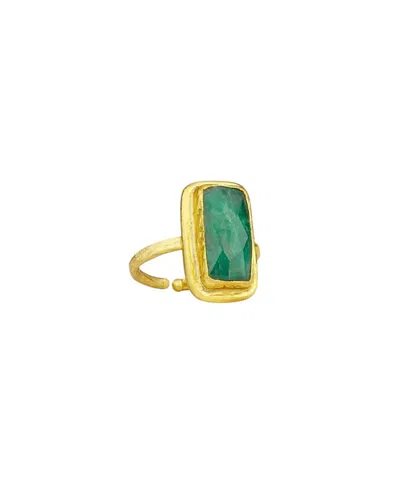 Ottoman Hands Noa Cocktail Ring In Burgundy