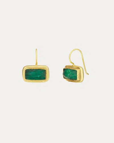 Ottoman Hands Noa Emerald Drop Earrings In Multi