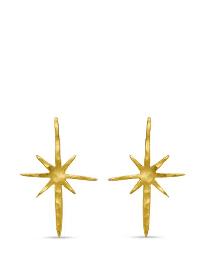 Ottoman Hands Northern Star Earrings In Gold