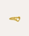 Ottoman Hands Outline Heart Stacking Ring In Gold