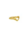 Ottoman Hands Outline Heart Stacking Ring In Gold