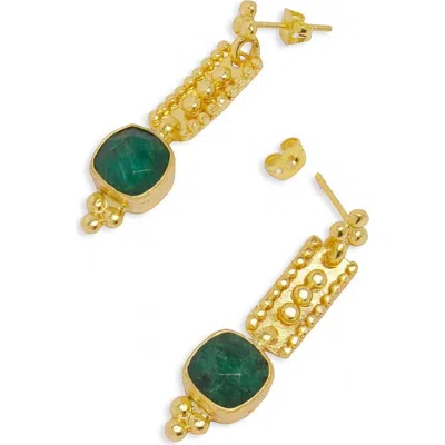 Ottoman Hands Shahrzad Drop Earrings In Gold