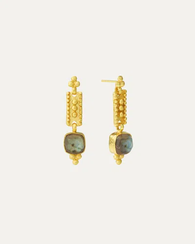 Ottoman Hands Shahrzad Labradorite Drop Earrings In Multi