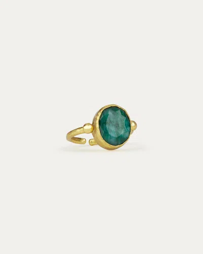 Ottoman Hands Siena Emerald Cocktail Ring In Gold
