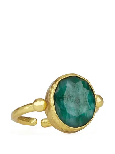 Ottoman Hands Siena Emerald Cocktail Ring In Gold