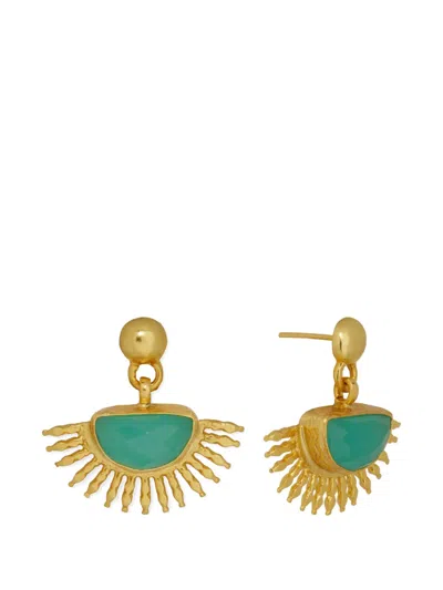 Ottoman Hands Sunrise Chalcedony Earrings In Multi