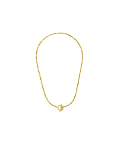 Ottoman Hands Thea Snake Chain Necklace With T-bar In Gold