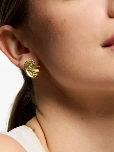 Ottoman Hands Wave-stud Earrings In Gold