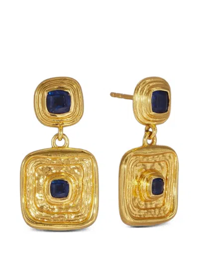 Ottoman Hands Wax Seal Drop Earrings In Gold