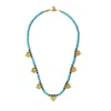 Ottoman Hands Women's Gold / Blue Riva Turquoise & Lapis Beaded Necklace In Gold/blue