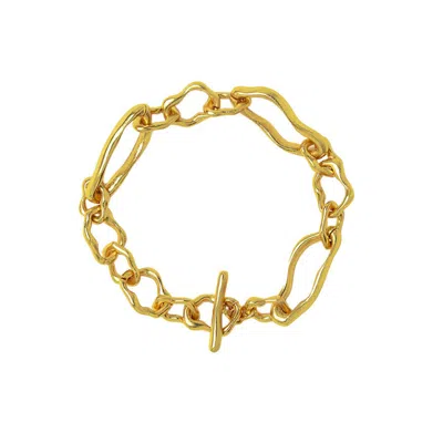 Ottoman Hands Women's Gold / Green Etta Chain Bracelet