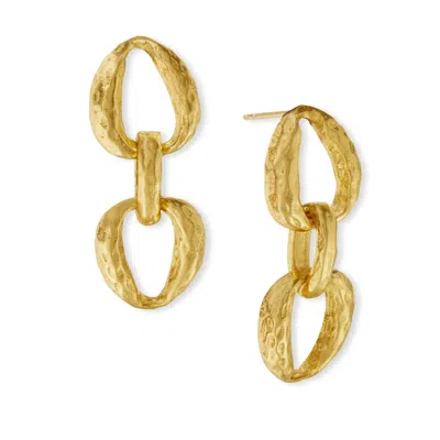 Ottoman Hands Women's Gold Isla Chain Drop Stud Earrings